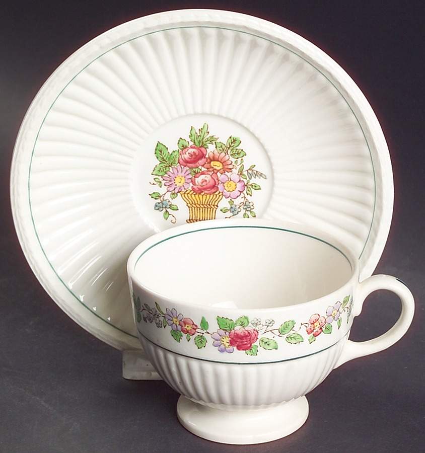 Belmar Footed Cup & Saucer Set by Wedgwood-1