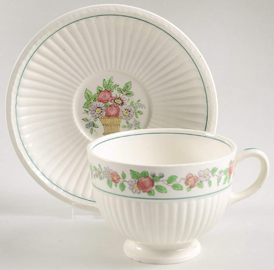 Belmar Footed Cup & Saucer Set by Wedgwood-1