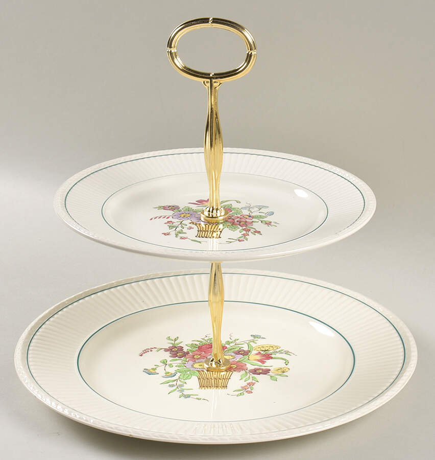 Belmar 6 5/8"-10"  2 Tiered Serving Tray (Dp, Sp) HC by Wedgwood-1