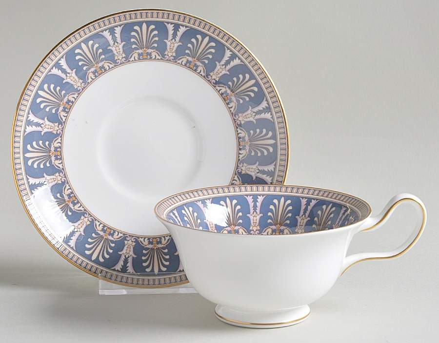 Beresford Peony Shape Footed Cup & Saucer Set by Wedgwood-1