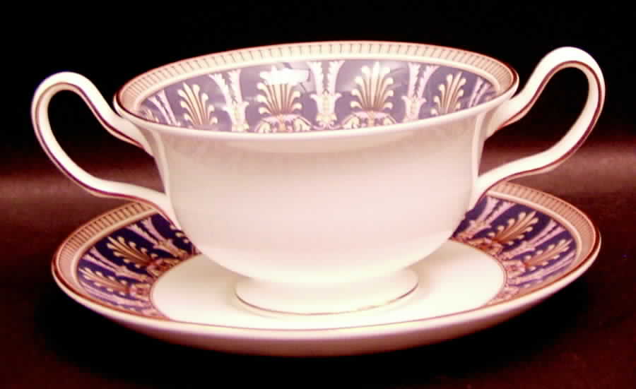 Beresford Footed Cream Soup Bowl & Saucer Set by Wedgwood-1