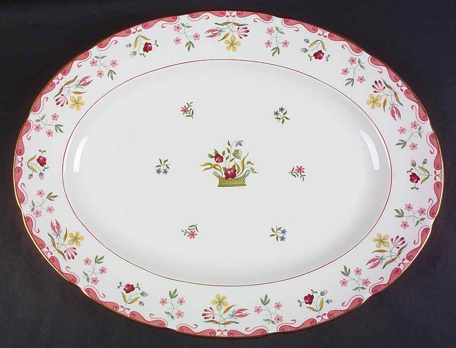 Bianca (Williamsburg Mark) 17" Oval Serving Platter by Wedgwood-1
