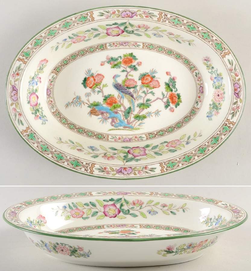 Bideford Multicolor (W1081) 10" Oval Vegetable Bowl by Wedgwood-1