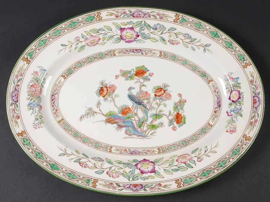Bideford Multicolor (W1081) 15" Oval Serving Platter by Wedgwood-1