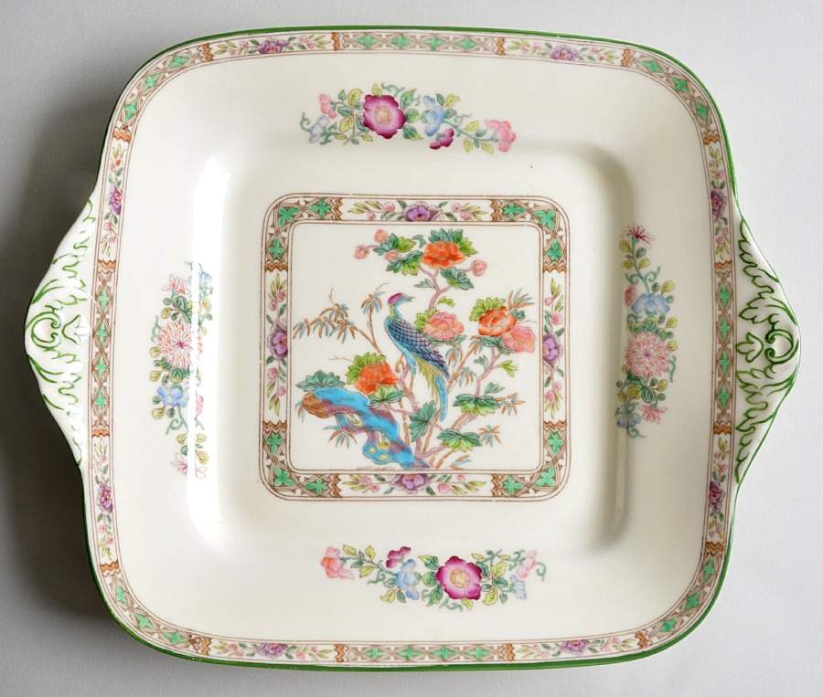 Bideford Multicolor (W1081) Square Handled Cake Plate by Wedgwood-1