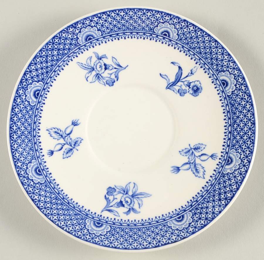 Blue Calico Saucer by Wedgwood-1
