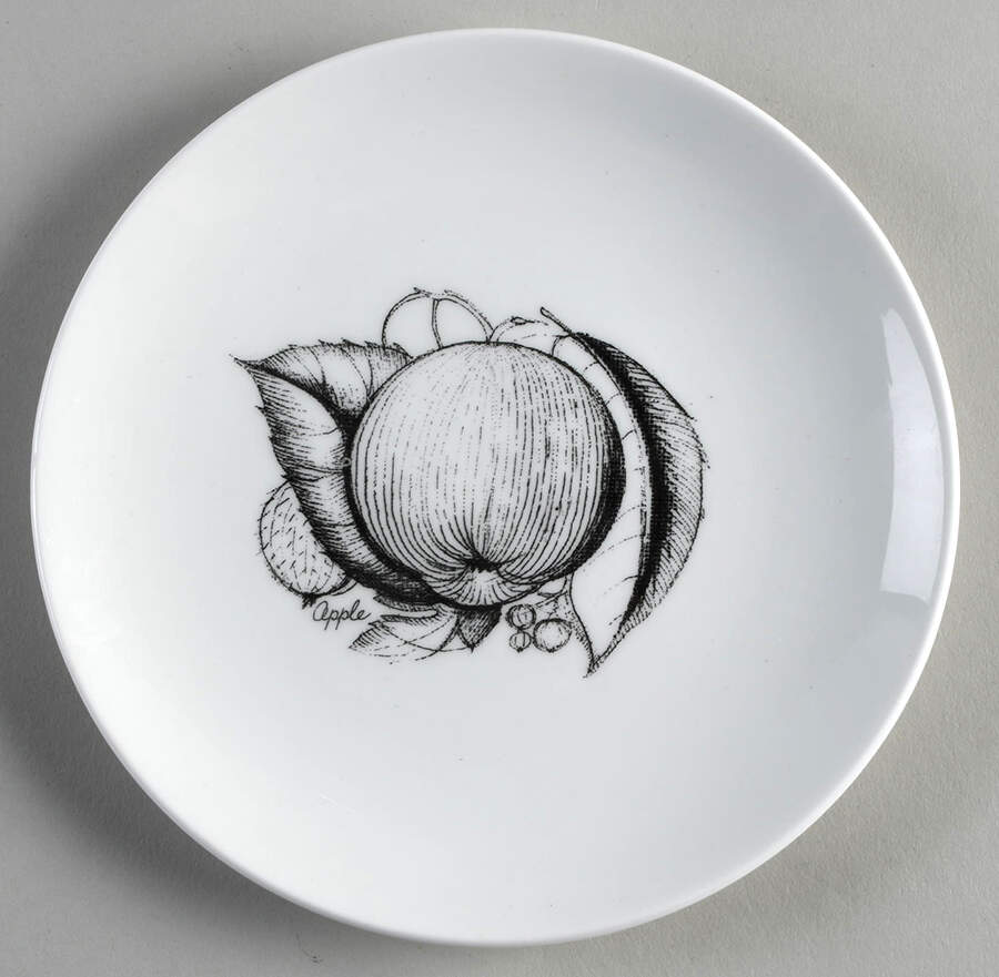Black Fruit Bread & Butter Plate by Wedgwood-1