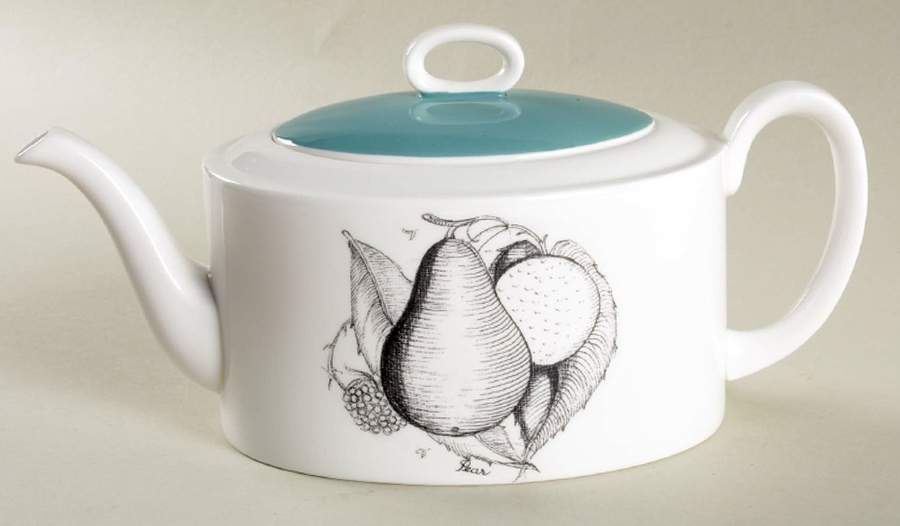 Black Fruit Teapot & Lid by Wedgwood-1