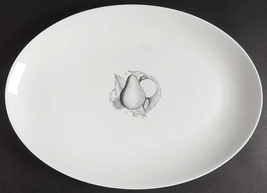 Black Fruit 15" Oval Serving Platter by Wedgwood-1