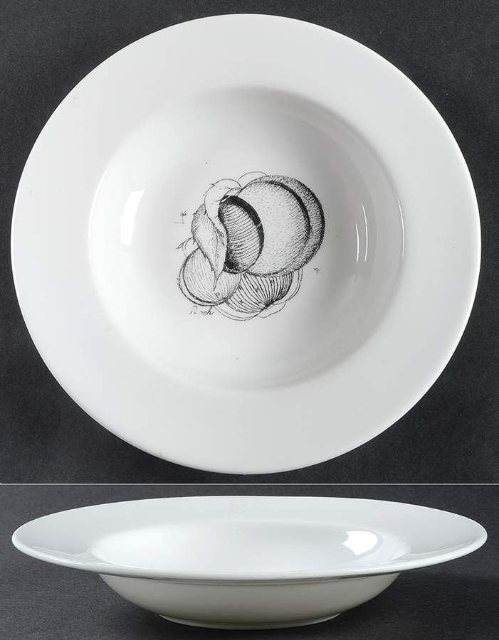 Black Fruit Rim Soup Bowl by Wedgwood-1