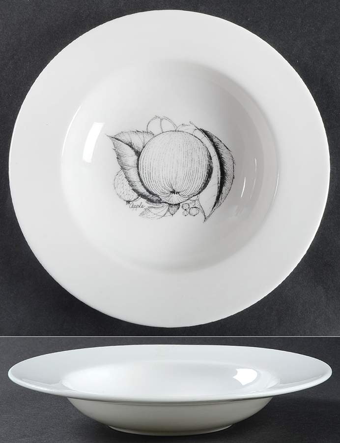 Black Fruit Rim Soup Bowl by Wedgwood-1