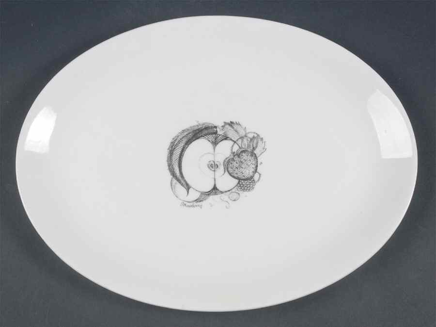 Black Fruit 13" Oval Serving Platter by Wedgwood-1