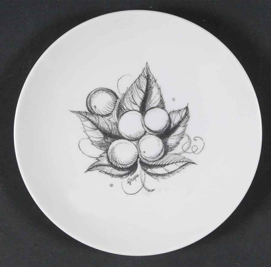 Black Fruit Bread & Butter Plate by Wedgwood-1