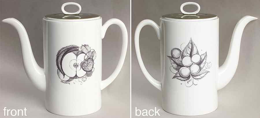 Black Fruit Coffee Pot & Lid by Wedgwood-1