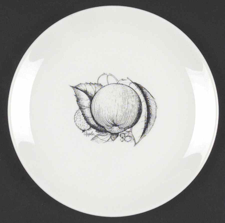 Black Fruit Salad Plate by Wedgwood-1