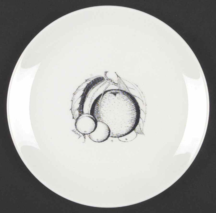 Black Fruit Salad Plate by Wedgwood-1