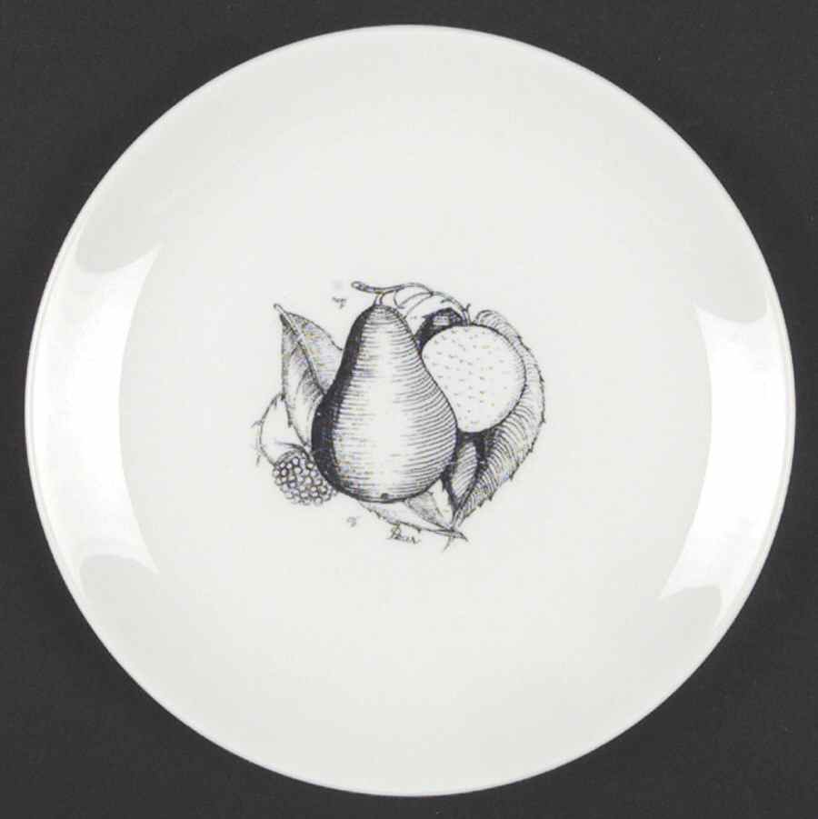 Black Fruit Salad Plate by Wedgwood-1