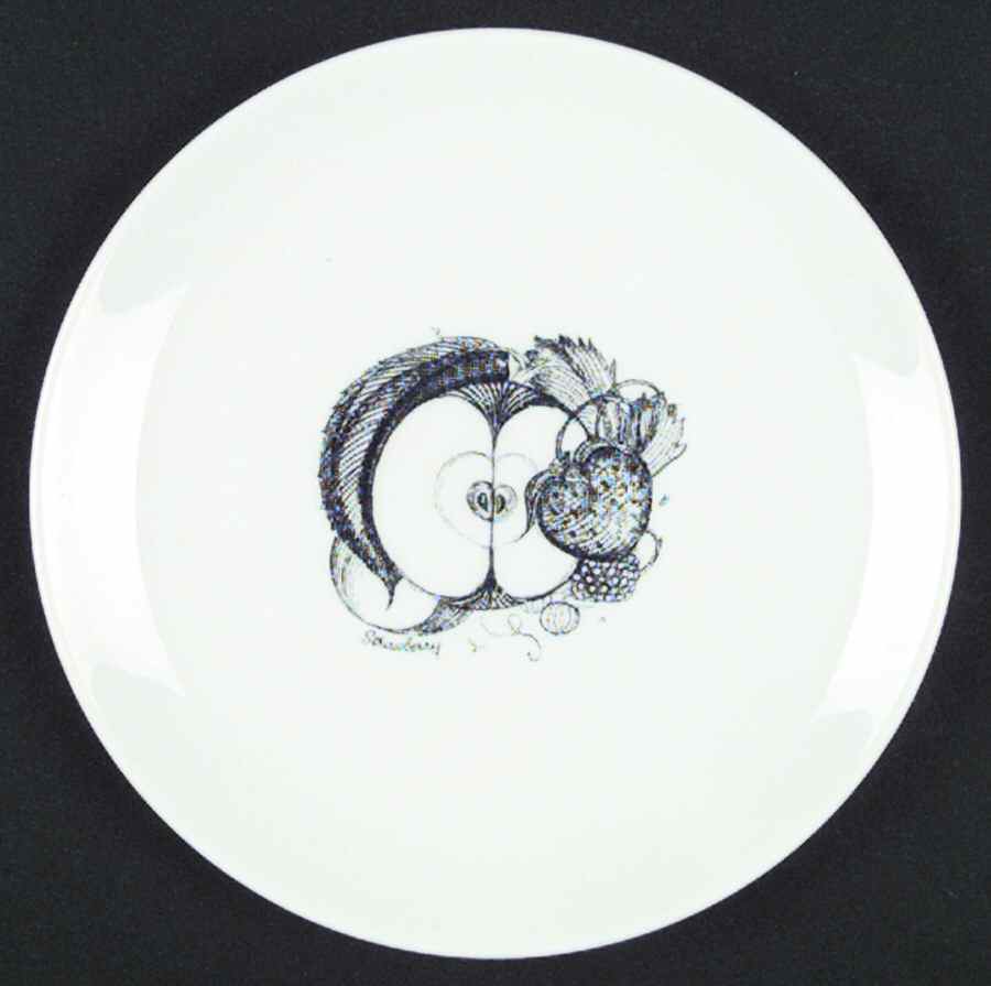 Black Fruit Salad Plate by Wedgwood-1