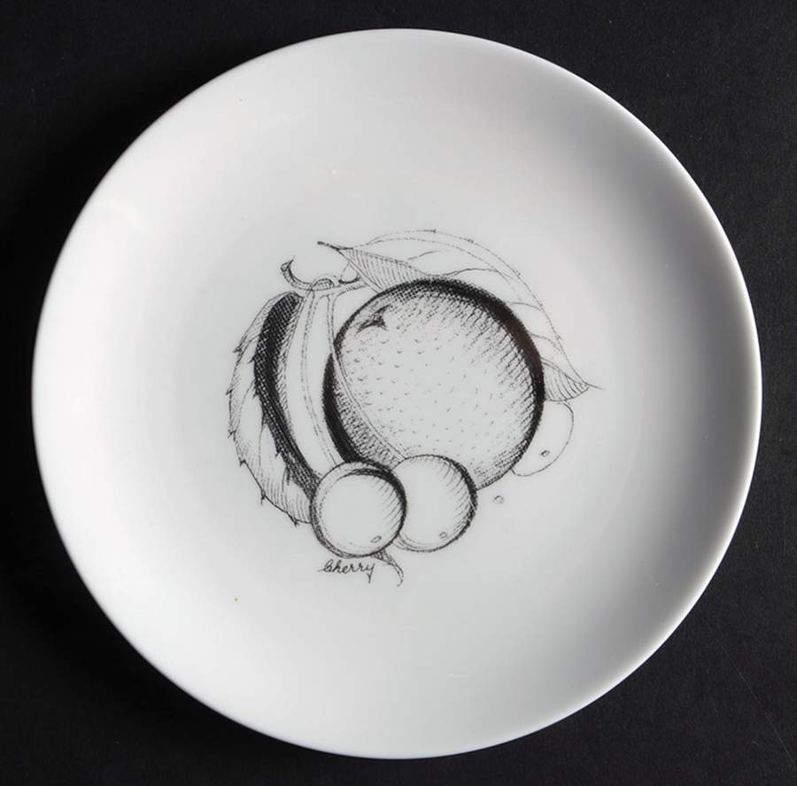 Black Fruit Bread & Butter Plate by Wedgwood-1