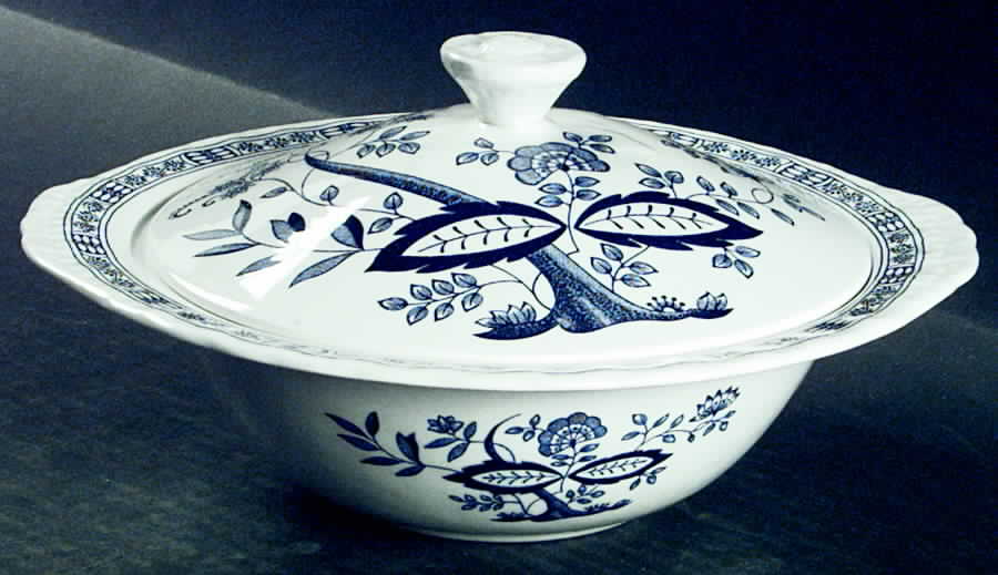 Blue Heritage Round Covered Vegetable by Wedgwood-1