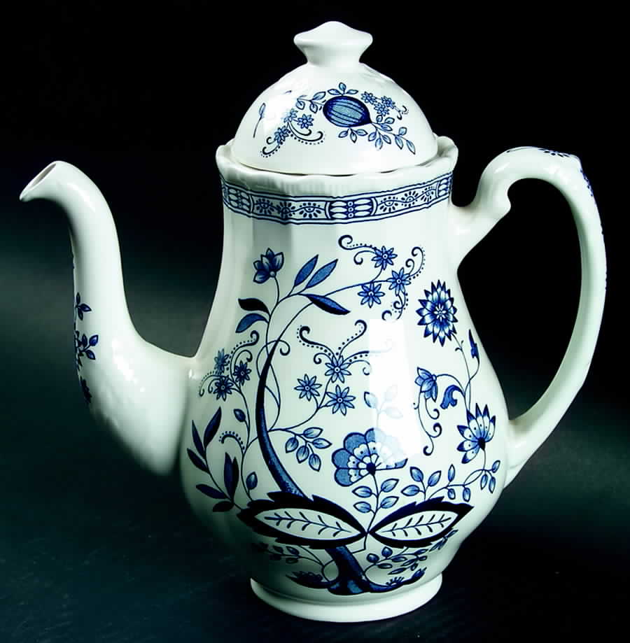 Blue Heritage Coffee Pot & Lid by Wedgwood-1