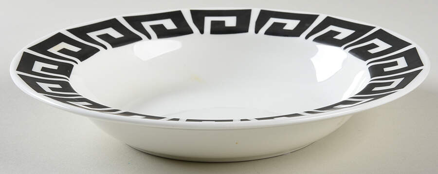 Black Keystone Rim Soup Bowl by Wedgwood-1