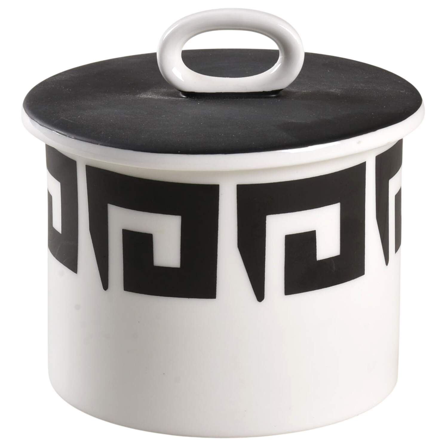 Black Keystone Sugar Bowl & Lid by Wedgwood-1