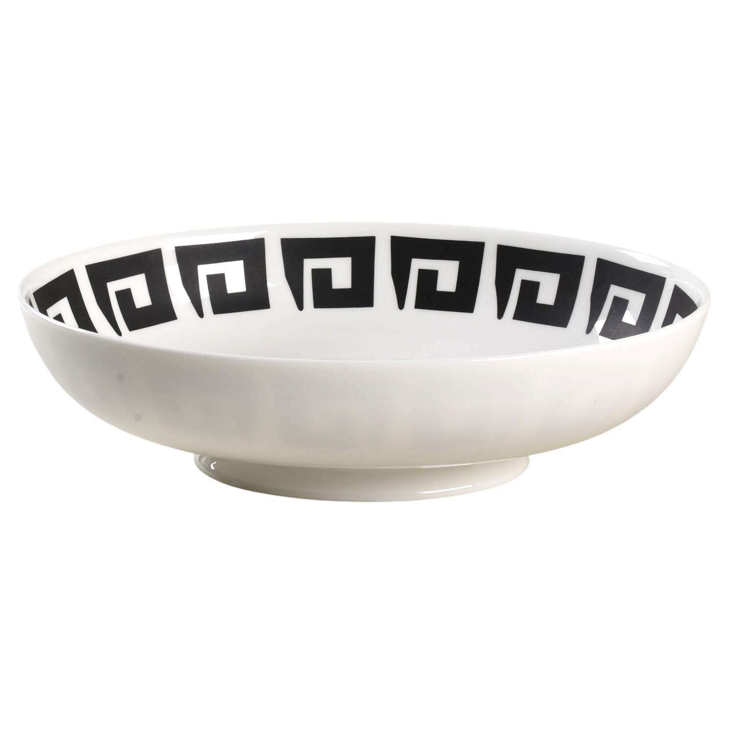 Black Keystone 9" Oval Vegetable Bowl by Wedgwood-1