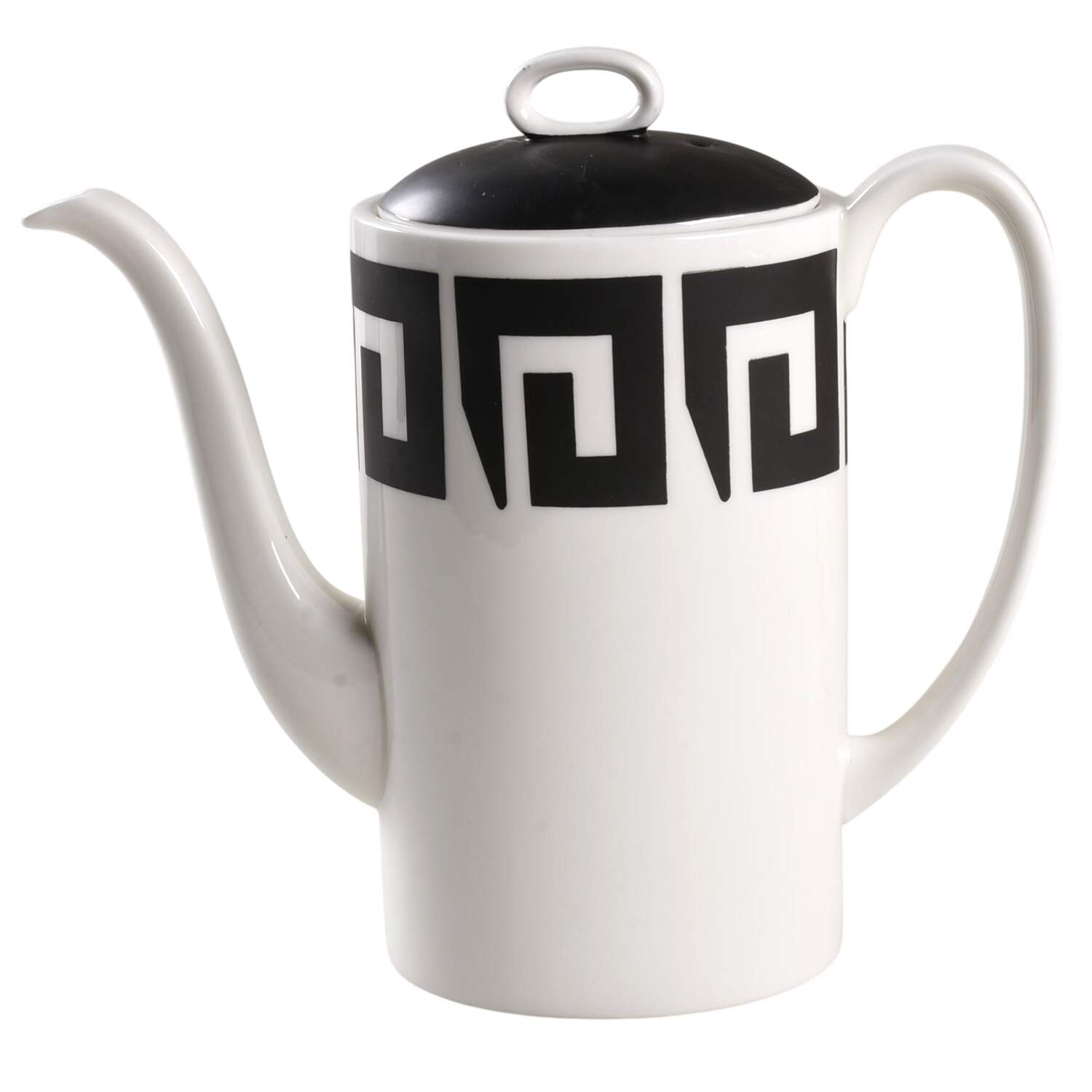 Black Keystone Coffee Pot & Lid by Wedgwood-1
