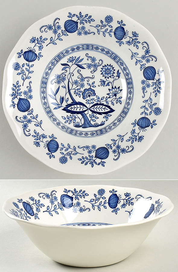 Blue Onion 8" Round Vegetable Bowl by Wedgwood-1