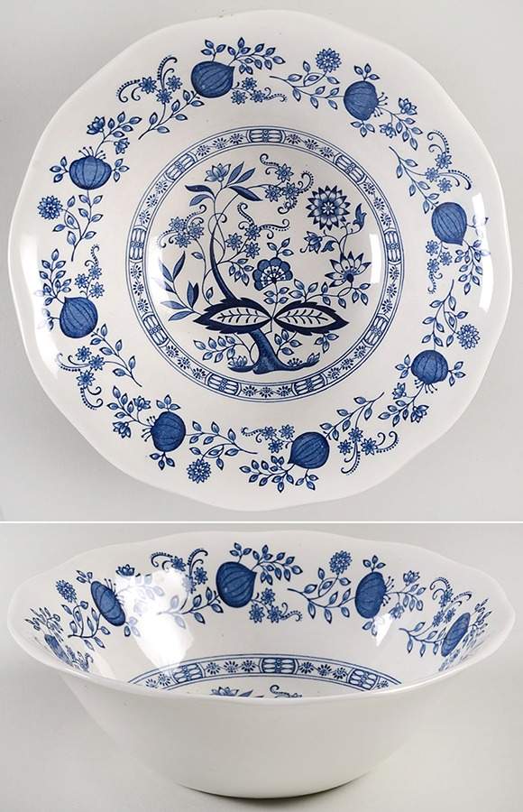 Blue Onion 8" Round Vegetable Bowl by Wedgwood-1