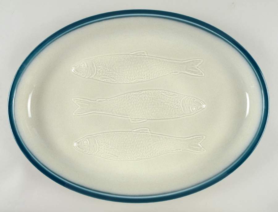 Blue Pacific 17" Fish Platter by Wedgwood-1