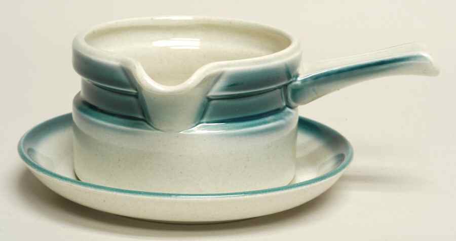 Blue Pacific Round Gravy Boat & Underplate by Wedgwood-1