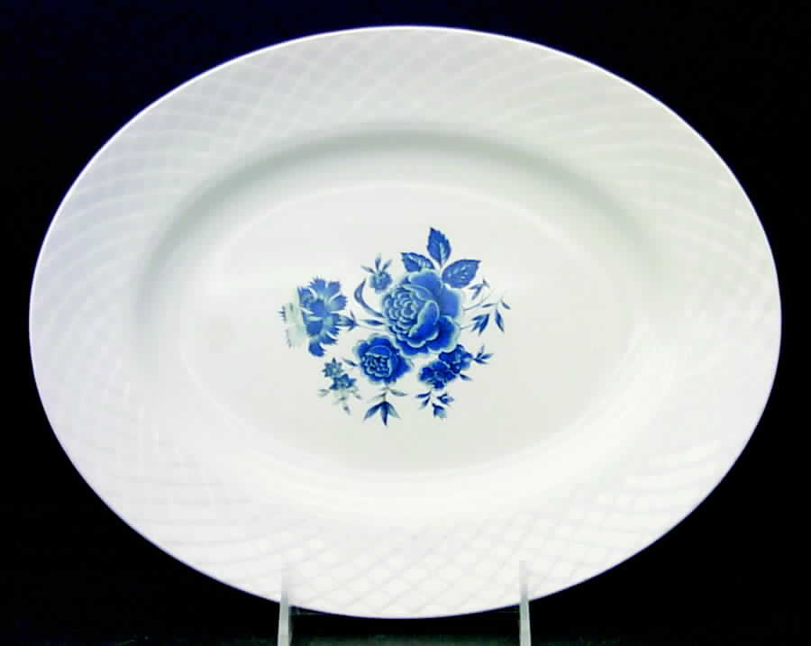 Blue Rose 11" Oval Serving Platter by Wedgwood-1