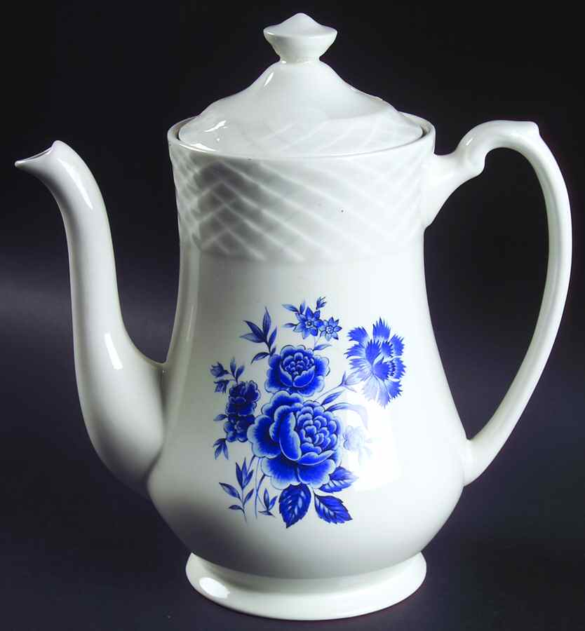 Blue Rose Coffee Pot & Lid by Wedgwood-1