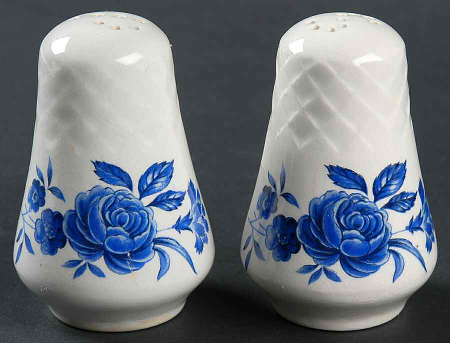 Blue Rose Salt & Pepper Set by Wedgwood-1