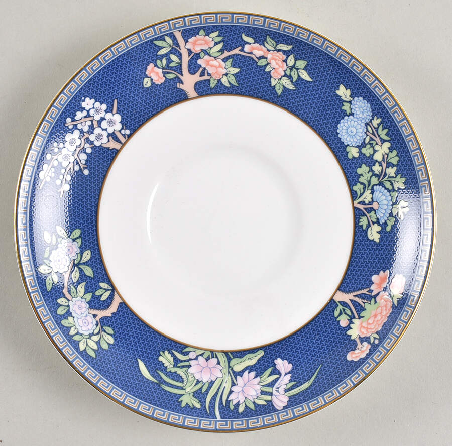 Blue Siam Saucer for Leigh Shape Footed Cup by Wedgwood-1