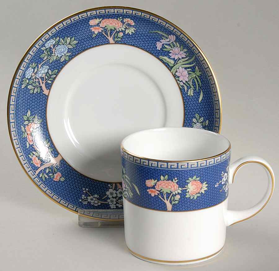 Blue Siam Can Shape Demitasse Cup and Saucer Set by Wedgwood-1