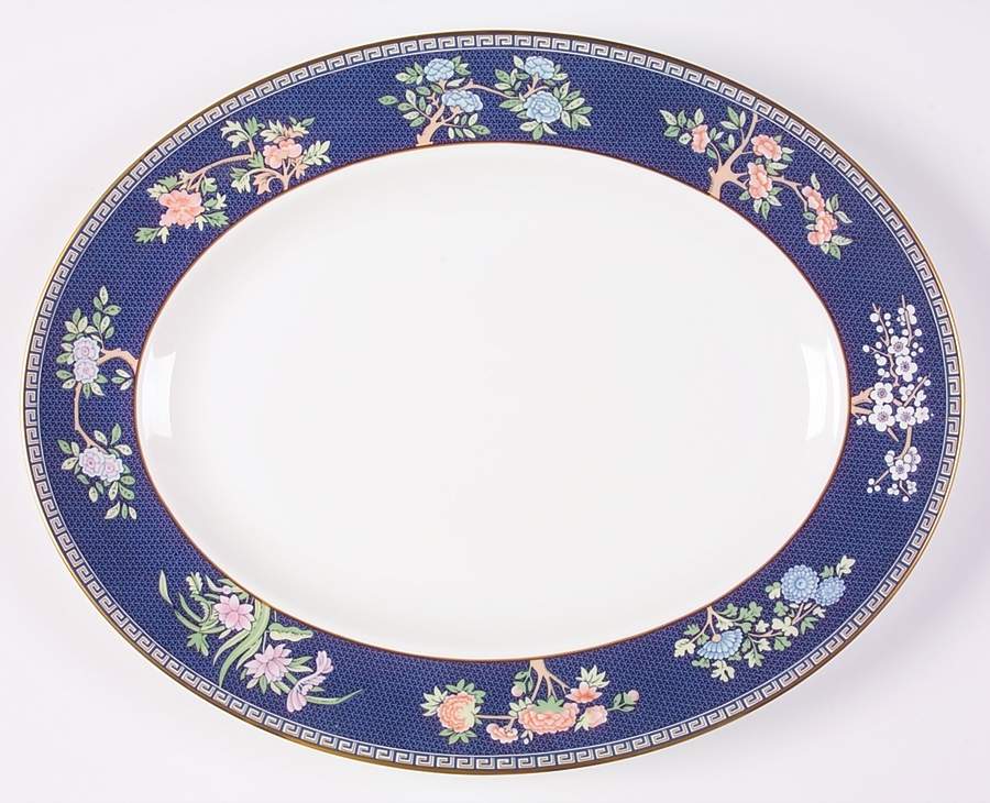 Blue Siam 14" Oval Serving Platter by Wedgwood-1