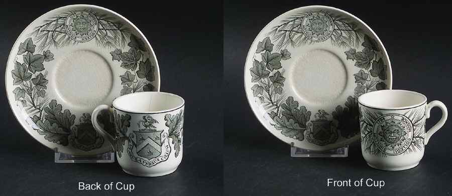 Bowdoin College Gray Flat Demitasse Cup & Saucer Set by Wedgwood-1