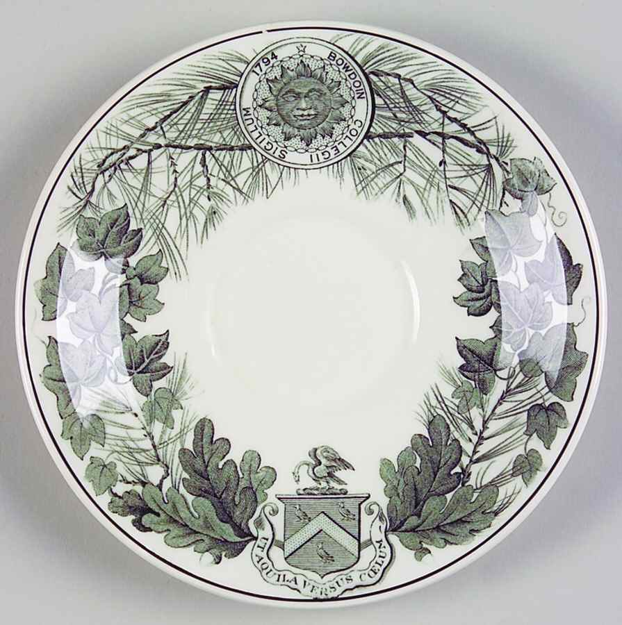 Bowdoin College Gray Saucer for Bouillon Cup by Wedgwood-1