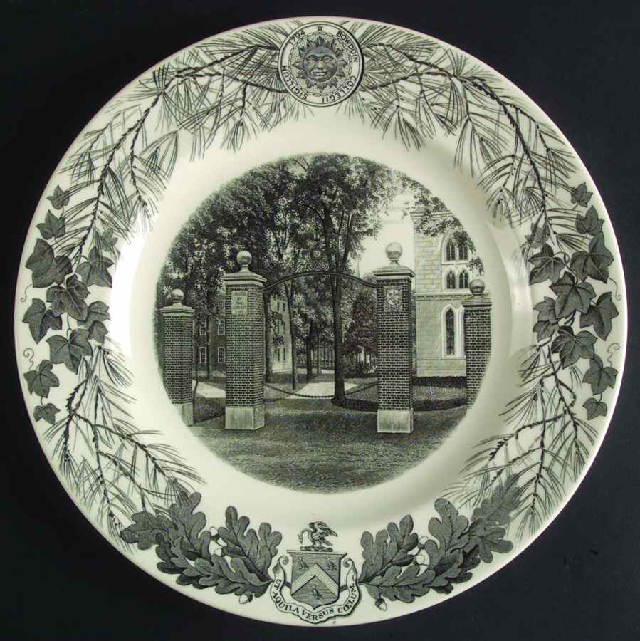 Bowdoin College Gray Dinner Plate by Wedgwood-1