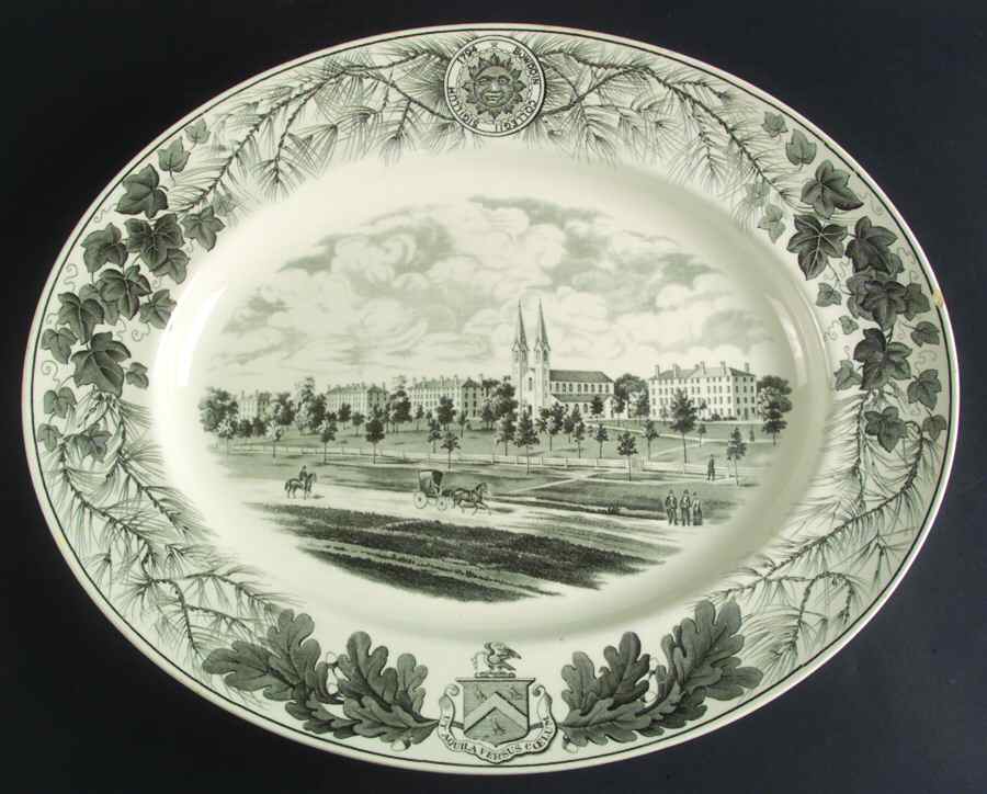 Bowdoin College Gray 17" Oval Serving Platter by Wedgwood-1
