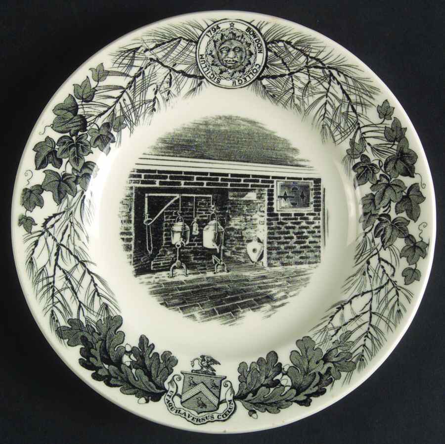 Bowdoin College Gray Bread & Butter Plate by Wedgwood-1
