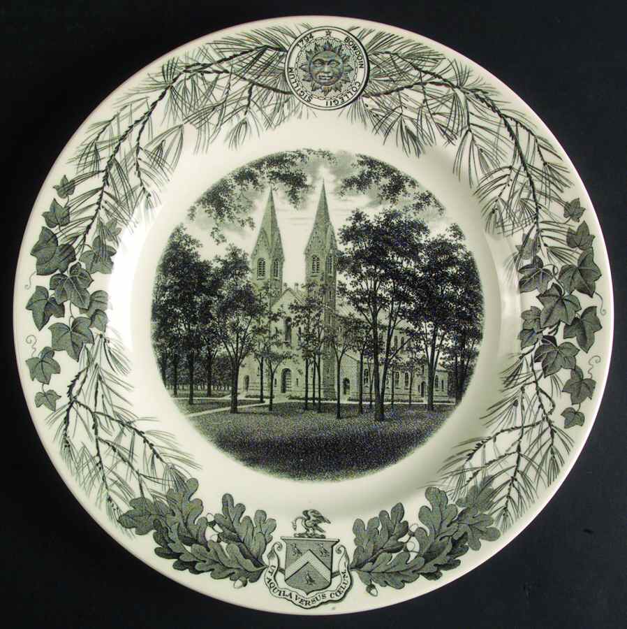 Bowdoin College Gray Dinner Plate by Wedgwood-1