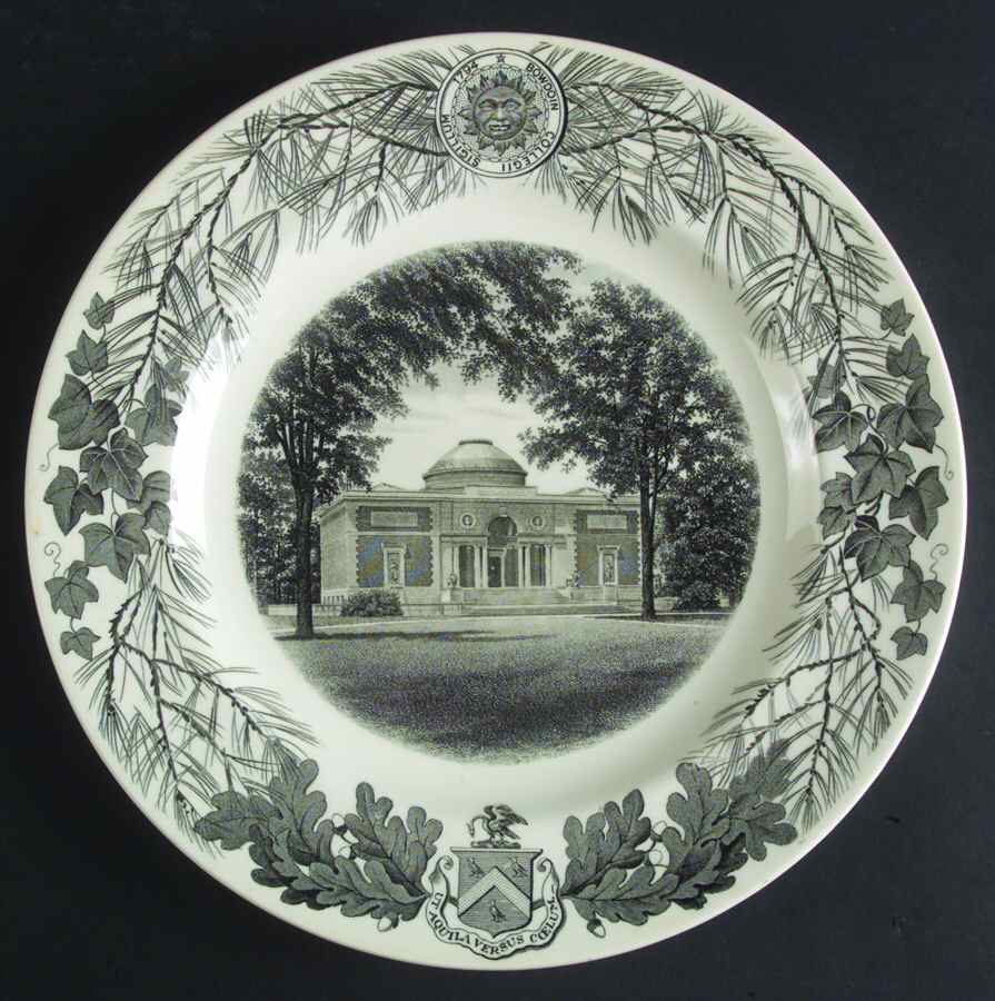 Bowdoin College Gray Dinner Plate by Wedgwood-1