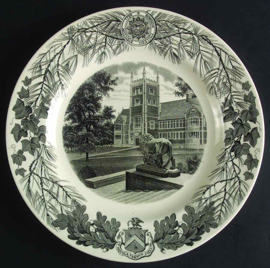 Bowdoin College Gray Dinner Plate by Wedgwood-1