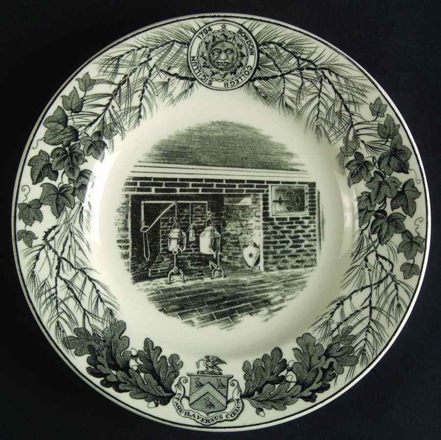 Bowdoin College Gray Bread & Butter Plate by Wedgwood-1