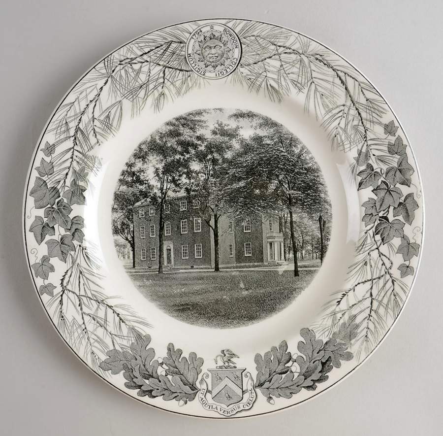 Bowdoin College Gray Dinner Plate by Wedgwood-1