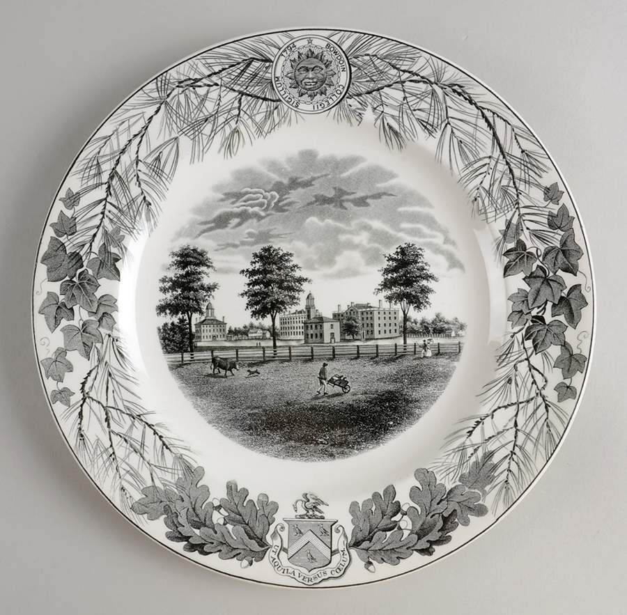Bowdoin College Gray Dinner Plate by Wedgwood-1